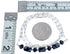 Sterling Silver Snowflake Obsidian Bead Chain Necklace BX119845